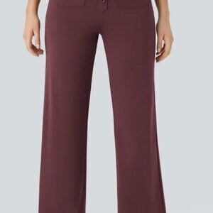 Halara High Waisted Button Multiple Pockets Straight Leg Casual Pants